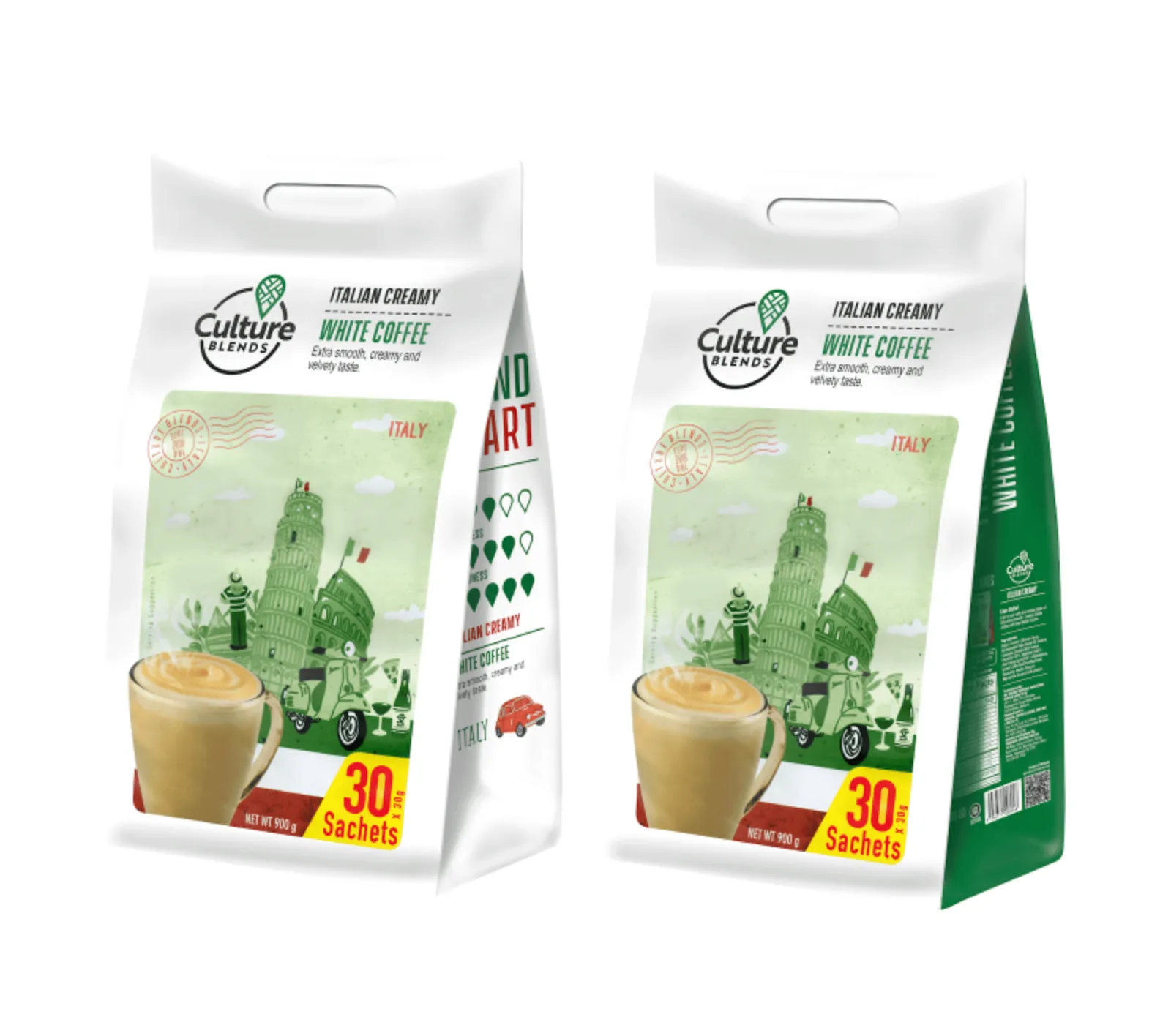 Italian Creamy White Coffee 30 Sachets per Bag