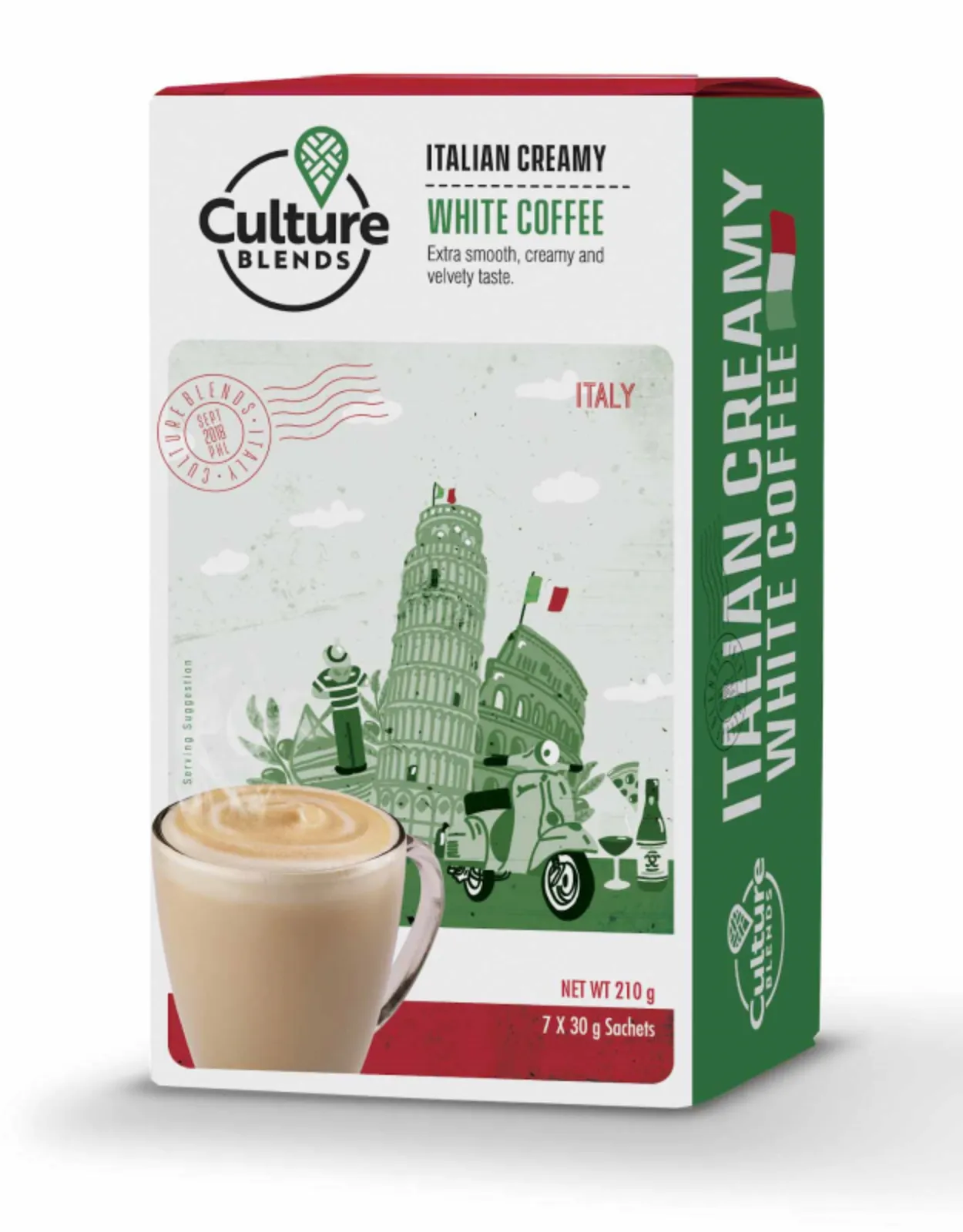 Italian Creamy White Coffee 7 Sachets per Box